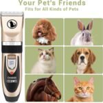 Ceenwes Low Noise Pet Clippers - Rechargeable Dog Trimmer, Cordless Grooming Tool With Comb Guides, Scissors, Nail Kits for Dogs, Cats & Other Hairy Animals - Image 6