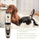 Ceenwes Low Noise Pet Clippers - Rechargeable Dog Trimmer, Cordless Grooming Tool With Comb Guides, Scissors, Nail Kits for Dogs, Cats & Other Hairy Animals - Image 7