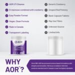AOR - UTI Cleanse 55g Powder 50-Servings - D-Mannose & Cranberry Juice Powder for Urinary Tract Wellness - Dried Vaccinium Macrocarpon Cranberry - D-Mannose Powder - Vegan, Non-GMO, and Gluten-Free - Image 7