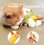 4-Pack Catnip Toys with Silvervine Stick Cat Toys with Various Cute Animal Styles, Plush Cat Toys for Indoor Cats, Cat Chew Toys Kitten Toys - Image 6