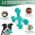 Dog Chew Toys for Aggressive Chewers Large Breed,Indestructible Bones Toy，Durable Cleaning Toothbrush Natural Rubber Dog Toys - Image 4