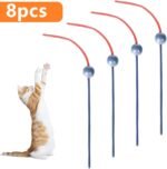 8Pcs Cat Wand Replacement Toys for Interactive Motorized Kitten Toy, Plastic Cat Teaser Wand Refill Indoor Kitten Play & Exercise Cats Meow Toy - Image 4