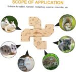 Hemobllo Hamster Tunnel Maze Toy Wooden Small Pet Toy for Pet Lab and Hamster House - Image 3