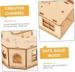 Hemobllo Hamster Tunnel Maze Toy Wooden Small Pet Toy for Pet Lab and Hamster House - Image 8