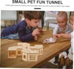 Hemobllo Hamster Tunnel Maze Toy Wooden Small Pet Toy for Pet Lab and Hamster House - Image 9