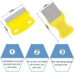Fine Tooth Pet Comb - 3 Pack Tear Stain Remover for Dogs & Cats to Remove Fleas, Ticks, Dandruff, Tangles & Knots - Image 4
