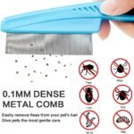 Fine Tooth Pet Comb - 3 Pack Tear Stain Remover for Dogs & Cats to Remove Fleas, Ticks, Dandruff, Tangles & Knots - Image 6