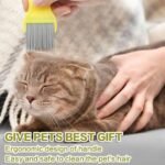 Fine Tooth Pet Comb - 3 Pack Tear Stain Remover for Dogs & Cats to Remove Fleas, Ticks, Dandruff, Tangles & Knots - Image 7