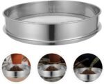 Veemoon Stainless Steel Garden Soil Sieve. Soil Classifier Sifter Round Planter Sand Screen Pan - 2mm Mesh Sifter Pan for Potting Compost and Sand Rock Sifting Filtration (9.8 Inch) - Image 4