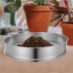 Veemoon Stainless Steel Garden Soil Sieve. Soil Classifier Sifter Round Planter Sand Screen Pan - 2mm Mesh Sifter Pan for Potting Compost and Sand Rock Sifting Filtration (9.8 Inch) - Image 5