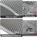 Cat Litter Mat, 90 x76 cm Cat Litter Box Mat, EVA Waterproof Trapper, Honeycomb Double Layer Catcher, Easy to Clean, Gray, 1 Side Connected - Image 7