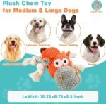 Squeaky Dog Toys - Dog Toys to Keep Them Busy Plush Dog Toys for Large, Medium, Small Dogs - Orange - Image 3