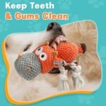 Squeaky Dog Toys - Dog Toys to Keep Them Busy Plush Dog Toys for Large, Medium, Small Dogs - Orange - Image 7