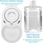Dog Water Dispenser - 3L Automatic Gravity Pet Water Bowl for Cats & Dogs, Indoor Cat Water Fountain, Leak-Proof Dog Waterer Station, White Plastic Pet Bowl for Home Use - Image 4
