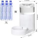 Dog Water Dispenser - 3L Automatic Gravity Pet Water Bowl for Cats & Dogs, Indoor Cat Water Fountain, Leak-Proof Dog Waterer Station, White Plastic Pet Bowl for Home Use - Image 8