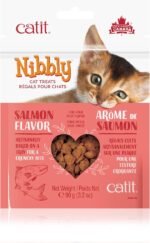 Catit Creamy Lickable Cat Treat, Salmon + Catit Nibbly Cat Treats - Salmon Flavour (90 G) - Image 6