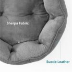 Bedsure Small Dog Bed, Round Pet Bed for Cats and Small Dogs – Machine Washable Cat Beds - Anti-Slip Bottom - All Season Ultra Soft Cat & Dog Cushion Bed - 20 inches Donut Round Cushion Dog Bed - Image 7