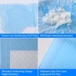 Dog Training Pad, Large 60x60cm (50 Pack), Disposable Puppy Pee Pads, Ultra Absorbent 6-Layer, Leak-Proof, Quick-Dry for Cats, Rabbits Pet Supplies - Image 5