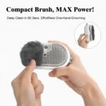 Cat Steam Brush,3-in-1 Cat Brushes for Long&Short Haired Cats,Cat Grooming Brush Easily Removing Loose Hair with One-click Cleaning Button (White) - Image 6
