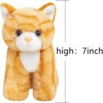 Simulation Orange Cat Plush Stuffed Animal Toy, Super Soft and Cute Cat Plush Toy Realistic Children Girl Birthday Home Decoration - Image 6