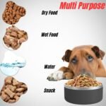 PET & MO 64oz 40oz Dog Bowl, Dog Water Bowls and Food Bowl for Dogs and Cats, Anti-Slip Stainless Steel Dog Bowls, Non-Rusting and Easy to Clean (Black, 40oz (5 Cups)) - Image 3