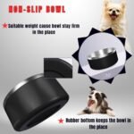 PET & MO 64oz 40oz Dog Bowl, Dog Water Bowls and Food Bowl for Dogs and Cats, Anti-Slip Stainless Steel Dog Bowls, Non-Rusting and Easy to Clean (Black, 40oz (5 Cups)) - Image 5
