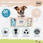 Shoo! Flea & Tick Wipes for Dogs | Convenient, Easy On-The-Go Protection | Plant Based, Natural Oils, Chemical Free | Repels & Prevents | 50 XL Wipes | (Morning Freshness) - Image 3