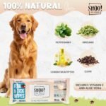 Shoo! Flea & Tick Wipes for Dogs | Convenient, Easy On-The-Go Protection | Plant Based, Natural Oils, Chemical Free | Repels & Prevents | 50 XL Wipes | (Morning Freshness) - Image 4
