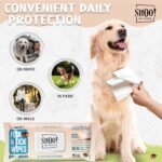 Shoo! Flea & Tick Wipes for Dogs | Convenient, Easy On-The-Go Protection | Plant Based, Natural Oils, Chemical Free | Repels & Prevents | 50 XL Wipes | (Morning Freshness) - Image 6