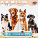 Shoo! Flea & Tick Wipes for Dogs | Convenient, Easy On-The-Go Protection | Plant Based, Natural Oils, Chemical Free | Repels & Prevents | 50 XL Wipes | (Morning Freshness) - Image 7