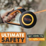 Mighty Paw Retractable Dog Leash 2.0 | 16’ Heavy Duty Reflective Nylon Tape Lead For Pets Up To 50 lbs. Tangle Free Design W/ One Touch Quick-Lock Braking System & Anti-Slip Handle. (Orange/Lite) - Image 5