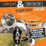 Mighty Paw Retractable Dog Leash 2.0 | 16’ Heavy Duty Reflective Nylon Tape Lead For Pets Up To 50 lbs. Tangle Free Design W/ One Touch Quick-Lock Braking System & Anti-Slip Handle. (Orange/Lite) - Image 9