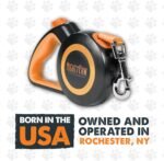 Mighty Paw Retractable Dog Leash 2.0 | 16’ Heavy Duty Reflective Nylon Tape Lead For Pets Up To 50 lbs. Tangle Free Design W/ One Touch Quick-Lock Braking System & Anti-Slip Handle. (Orange/Lite) - Image 10