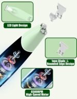 KIKETECH LED Dog Paw Trimmer - Cordless, Low Noise Dog Clippers for Grooming, Rechargeable Small Area Shaver for Cats, BeanGreen - Image 6