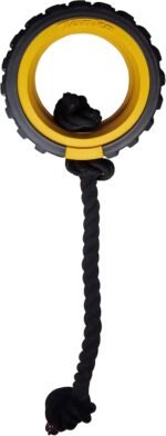 Tonka Mega Tread Rope Tug Dog Toy, Lightweight, Durable and Water Resistant, 15 Inches, for Medium/Large Breeds, Single Unit, Yellow/Black - Image 4
