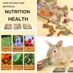 10pcs Rabbit Toys Bunny Toy Rabbit Molar Chips Timothy Hay Chew Toys with Herbal Flowers Guinea Pig Treats Hamster Snacks for Cleaning Teeth - Image 4