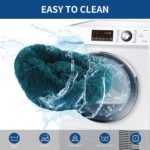 BVAGSS Small Dog Bed Cat Bed Calming Plush Pet Bed Soft Washable Anti Anxiety Round Donut Cuddler Fluffy Puppy Bed for Puppy & Kitten JA037 (24 inch, Cyan) - Image 4