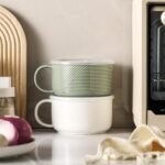 Oversized Soup Bowl with Handle: 38 oz Ceramic Soup Mug with Lid - Microwave Safe Jumbo Food Storage Container for Ramen Cereal Breakfast Meal Prep Office Lunch Dorm Living - Pea Green 6 In - Image 7