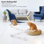 Interactive Cat Toys Ball with LED Light, 360 Degree Self Auto Rotating Smart Ball, USB Rechargeable Spinning Cat Ball Toy,Stimulate Hunting Instinct Kitten Funny Chaser Roller Pet Toy - Image 3