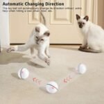 Interactive Cat Toys Ball with LED Light, 360 Degree Self Auto Rotating Smart Ball, USB Rechargeable Spinning Cat Ball Toy,Stimulate Hunting Instinct Kitten Funny Chaser Roller Pet Toy - Image 4