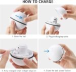Interactive Cat Toys Ball with LED Light, 360 Degree Self Auto Rotating Smart Ball, USB Rechargeable Spinning Cat Ball Toy,Stimulate Hunting Instinct Kitten Funny Chaser Roller Pet Toy - Image 9