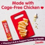 Delectables Squeeze Up Senior 10 Years+ Interactive Wet Cat Treats - Chicken - 0.2 oz, 4 Count (Pack of 8) - Image 3
