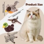 Interactive Flappy Bird Cat Toy, Interactive Cat Toys with Simulated Squeaky Birds, Chirping Flapping Bird Cat Toys, Realistic Squeaker Tweet (Moineau) - Image 7