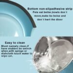 Personalized Dog Bowl Custom pet Name Puppy Dog Bowl eco-Friendly Stainless Steel Melamine Bottom Non-Slip pet Bowl cat Food Water Drink Classic Round Bowl pet Supplies (Blue) - Image 5