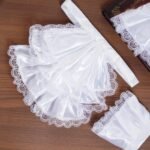 Victorian Lace Jabot Cuffs Set Colonial Lace Ruffle Collar Cuffs Steampunk Accessory for Judge Pirate Costume Cosplay - Image 5