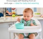 Munchkin Gentle Dip Baby Spoons for Self Feeding and Baby Led Weaning, 3 Pack, Blue/Green - Image 3