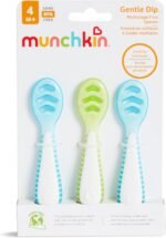 Munchkin Gentle Dip Baby Spoons for Self Feeding and Baby Led Weaning, 3 Pack, Blue/Green - Image 7