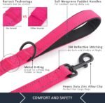 Pioneer Petcore Dog Leash - 6ft Long, Double Handles, Heavy Duty, Reflective for Control & Safety, Large/Medium Dogs (Pink) - Image 5