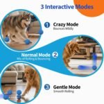 Smart Interactive Dog Toys for Medium Large Dogs to Keep Them Busy, Automatic Moving Bouncing Vibrating Dog Balls Toys for Enrichment, Mental Stimulation, Anti Boredom, Blue - Image 3