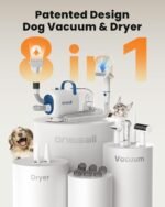 Oneisall 8 in 1 Dog Vacuum & Dryer for Shedding Grooming, Pet Clippers With Metal Blades, Adjustable Speed and Temperature Control Blower - Image 3